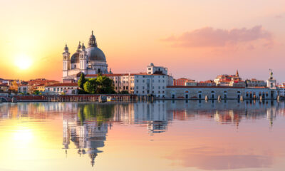 Laguna di Venezia al tramonto